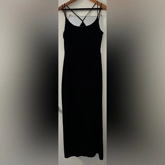 Vintage Ann Taylor black velvet formal / black tie dress